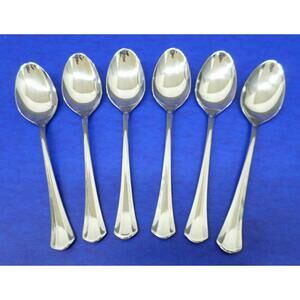 6 - International IMI11 Glossy Stainless KOREA Flatware 6 3/8" TEASPOONS